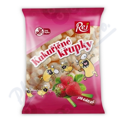 Kukuřičné křupky jahodové 90g