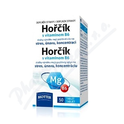 Biotter Hořčík 125mg s vitamínem B6 tbl.50