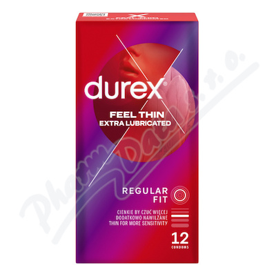 DUREX Feel Thin Extra Lubricated prezervativ 12ks
