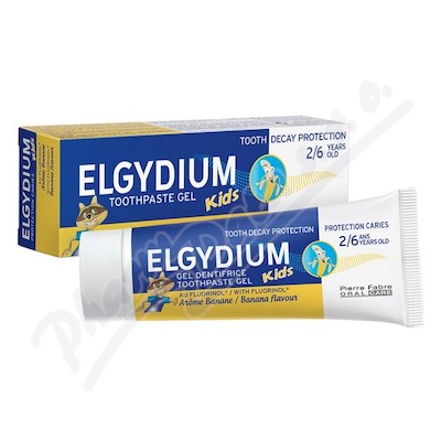 ELGYDIUM Kids zub.pasta gel 2-6 let 50ml banán