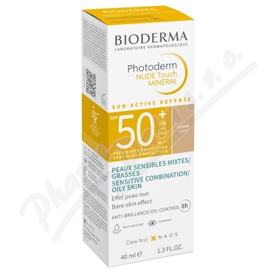 BIODERMA Photoderm NUDE Touch světlý SPF 50+ 40ml