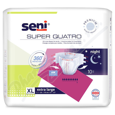 Seni Super Quatro inkon.plen.kalh.s lepítky XL10ks