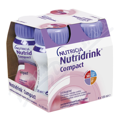 Nutridrink Compact s přích.jahoda 4x125ml