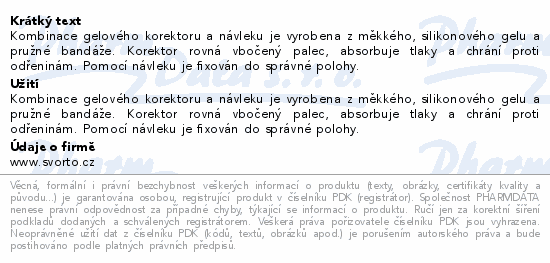 svorto 132 Gelový korektor s návlekem M ( 15mm)