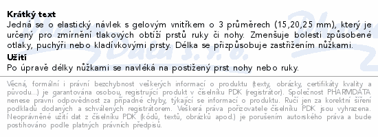 svorto 119 Gel.návlek TUBUS S (15mm)