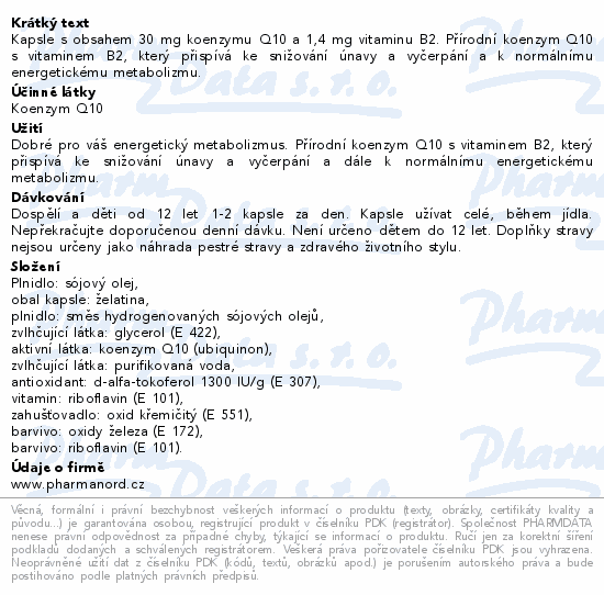 Pharma Nord Bioaktivní Q10 Super 30mg cps.60