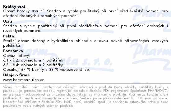 Obvaz hotový ster. č.3 obinadlo a 2 polštářky