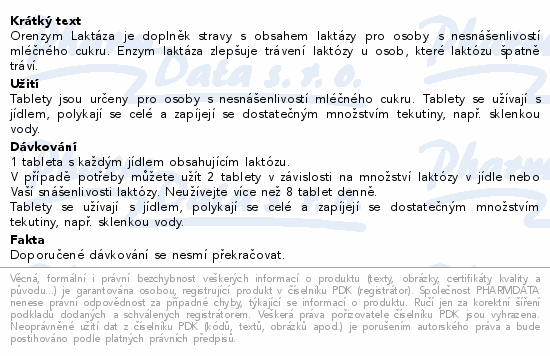 Orenzym Laktáza tbl.50