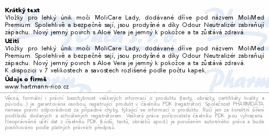 MoliCare Lady Pad inko. vložky 1.5k duopack 2x14ks