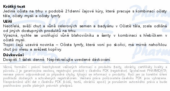 LEROS čaje pro jarní očistnou kúru 62 sáčků
