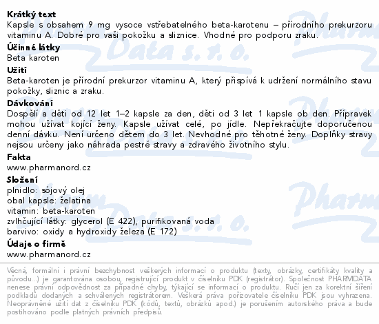 Pharma Nord Bioaktivní Karoten cps.150
