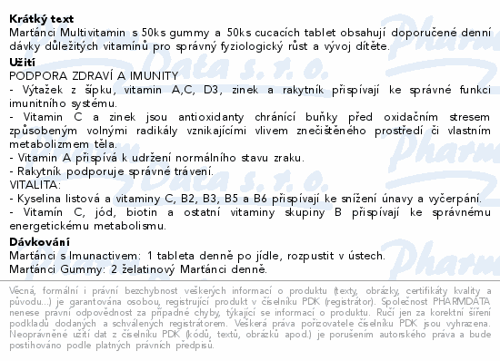 Marťánci Multivitamin tbl.50+50 Promo2024